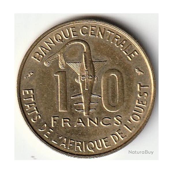 Pice de Monnaie tats de l'Afrique de l'Ouest 10 Francs 1970 Paris SUP
