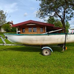 barque 3.5m avec remorque et moteur honda 4T 5cv