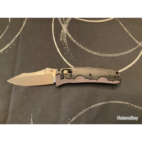 VEND COUTEAU PLIANT BENCHEMADE SNODY RESISTOR 420S COMBO.