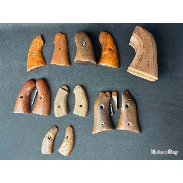 LOT DE PLAQUETTES BOIS POUR REVOLVER US