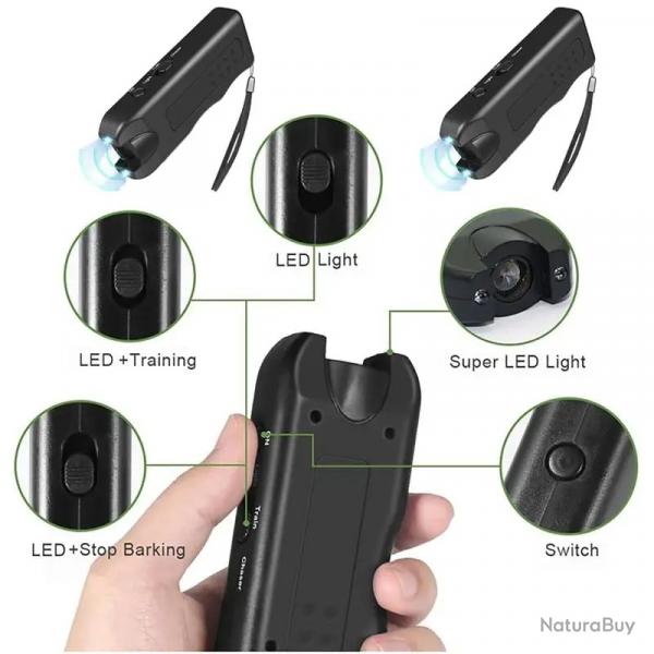Rpulsif pour chiens dissuasion ultrasonique Portable Anti-aboiement dispositif d'entranement
