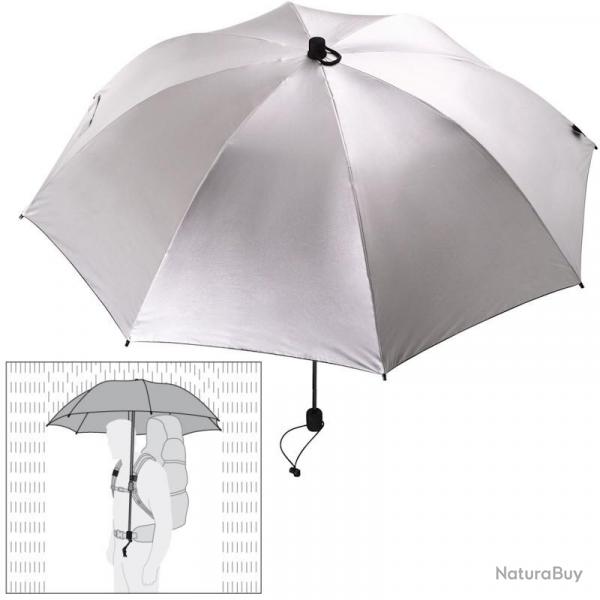 Parapluie Euroschirm Swing Handsfree argent avec protection UV 50+