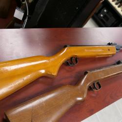 lot de deux carabines a plombs 4.5 diana25 et chinoise  ,  MISE A PRIX 1 EUROS SANS PRIX DE RESERVE