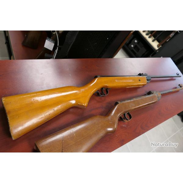 lot de deux carabines a plombs 4.5 diana25 et chinoise  ,  MISE A PRIX 1 EUROS SANS PRIX DE RESERVE
