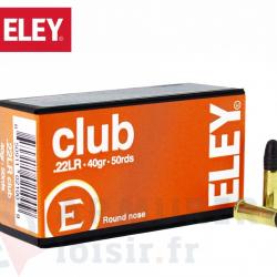 LOT DE 500 MUNITIONS ELEY CLUB  CAL 22LR 40GR