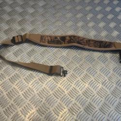 Sangle a bandouliere camo automne beige fusil carabine de chasse rembouree amovible avec 2 points