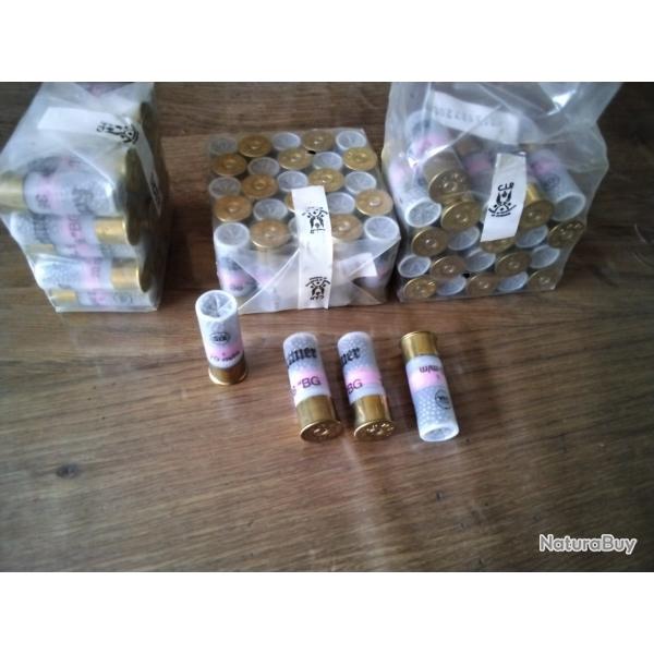 LOT DE 75 CARTOUCHES KETTNER CAL 12/70 BG ROSE  36gr Plomb 6
