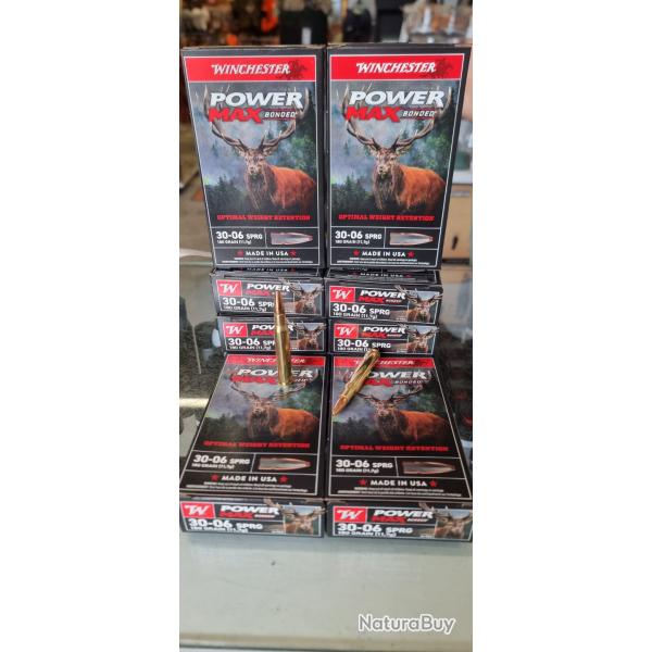 2 boites de 20 Balles Winchester Power bonded max 30-06 180gr