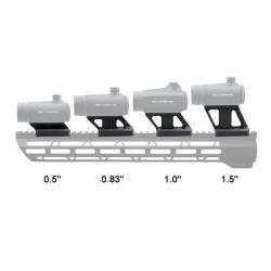 MONTAGE Vector Optics profilé PICATINNY vers AimPoint T2 / Holosun 403, ARO 0.5" / 12.7 mm