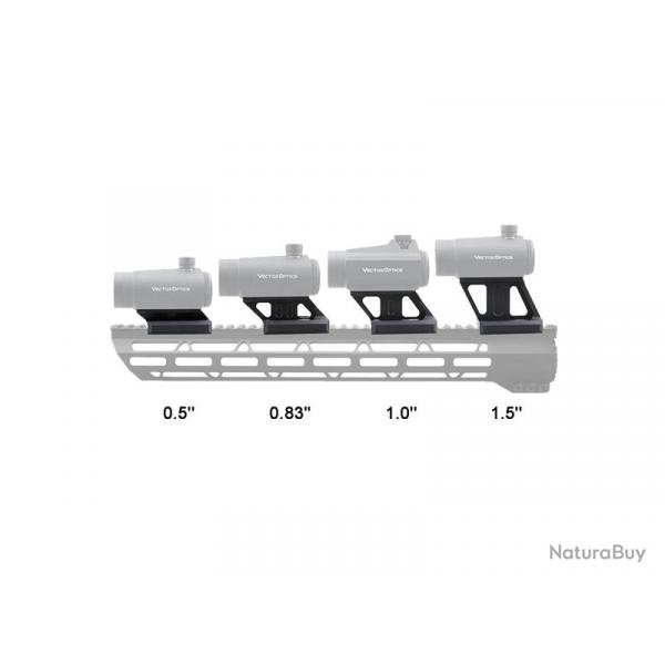 MONTAGE Vector Optics profil PICATINNY vers AimPoint T2 / Holosun 403, ARO 0.5" / 12.7 mm
