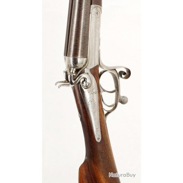 FUSIL CHASSE 19 PLATINES A CHIENS EXTERIEURS 16/65 73CM DAMAS / MUSCAT A PEZENAS - FRANCE XIX Fran