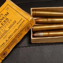 375 H&H HOLLAND HOLLAND LONDON 375 MAGNUM RIMELESS MUNITION BOITES CARTON 8 CARTOUCHES 235grains Trè