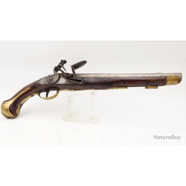 PISTOLET DE CAVALERIE A SILEX REGLEMENAIRE Modle 1733 par H. MEUNIER A LIEGE 1770 - France Ancienne