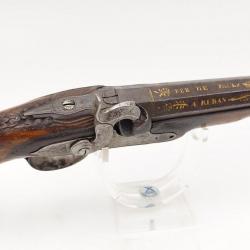 PISTOLET D'OFFICIER PREMIER EMPIRE TRANSMORMATION A PERCUSSION EPOQUE RESTAURATION - SAINT ETIENNE F