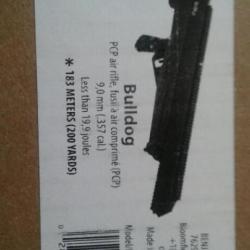 Carabine Benjamin Airguns Bulldog calibre .357 bridée 19,9 Joules