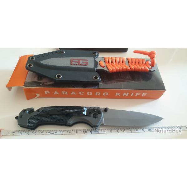 1 Couteau Bear Grylls paracorde + cadeau couteau tactique