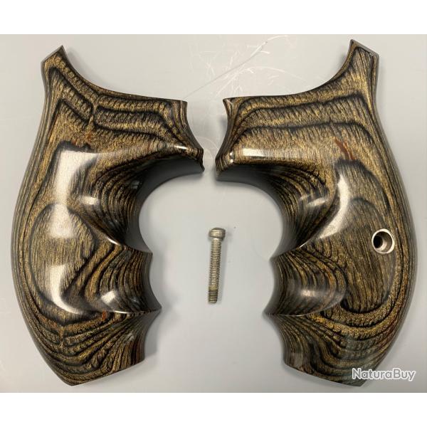 Plaquette Badger Custom Grip pour  Smith & Wesson carcasse K/L round butt
