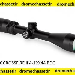 Lunette de tir VORTEX Crossfire 2,  grossissement 4-12-44, reticule BDC garantie a VIE