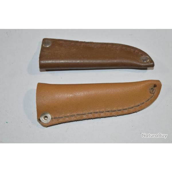 Lot de deux petit porte couteau protge Lame Opinel ancien (24)