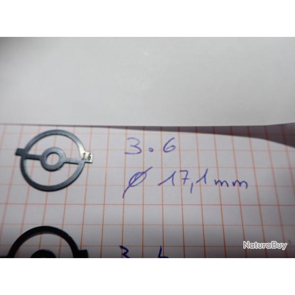 Insert, iris, grain de tunnel pour dioptre. TAR - Numro 3.6 - Diamtre 17,1 mm