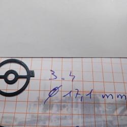 Insert, iris, grain de tunnel pour dioptre. TAR - Numéro 3.4 - Diamètre 17,1 mm