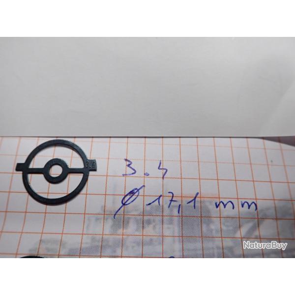 Insert, iris, grain de tunnel pour dioptre. TAR - Numro 3.4 - Diamtre 17,1 mm