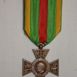 CROIX DU COMBATTANT VOLONTAIRE-GUERRE 1914/1918-GRAND MODULE-FRENCH WAR CROSS 1° WW