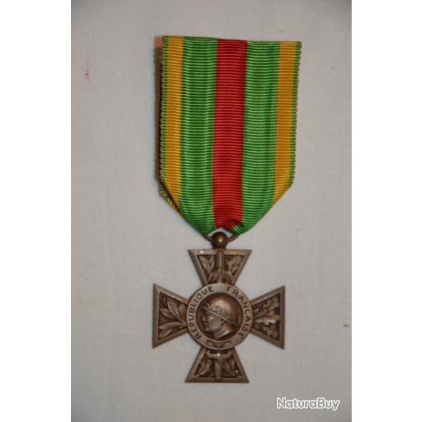 CROIX DU COMBATTANT VOLONTAIRE-GUERRE 1914/1918-GRAND MODULE-FRENCH WAR CROSS 1 WW