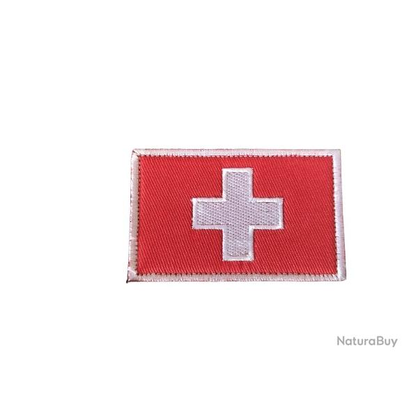 Patch Drapeau - Suisse - velcro - Livraison gratuite