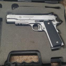 OCCASION ENTIEREMENT REVISEE : pistolet TAURUS PT 1911 AR INOX ( rail picatinny) calibre 45 ACP