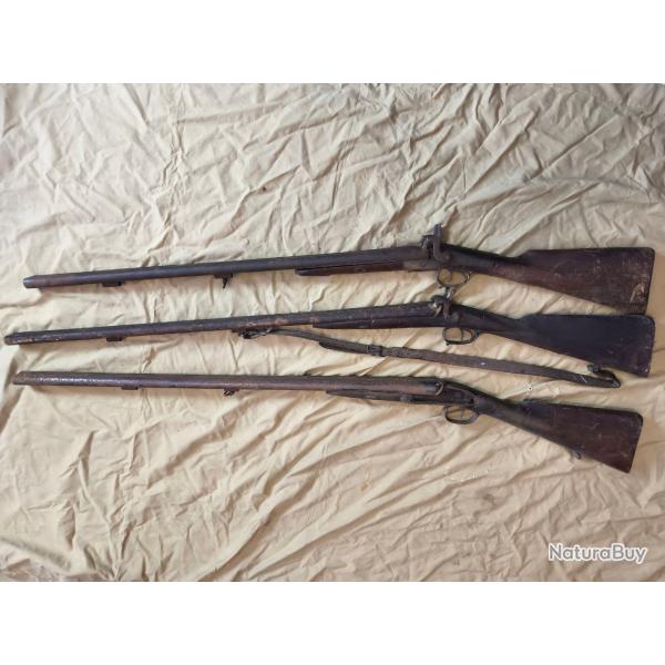 Lot fusil  piston dans leur jus