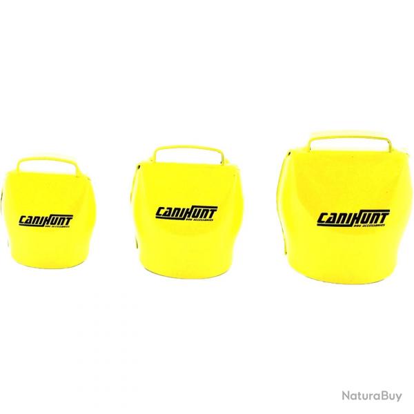 CANIHUNT CLOCHE ALP H6CM JAUNE PASSANT COLLIER DE 28MM