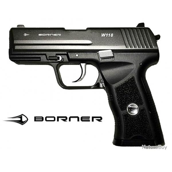 Pistolet  Borner W118 Blowback full mtal  Co2  Billes Acier Cal 4.5