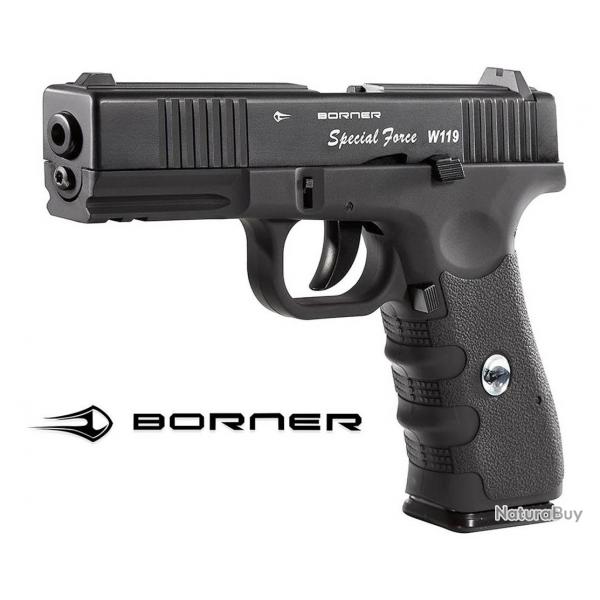 Pistolet  Borner W119 Blowback full mtal  Co2  Billes Acier Cal 4.5