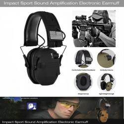 CASQUE TIR ANTI BRUIT ACTIF ELECTRONIQUE Protection Auditive NRR 23 dB