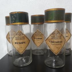 LOT 5 ANCIENS BOCAUX HERBORISTERIE