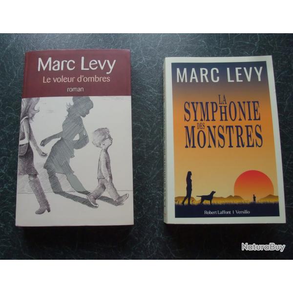 Lot de 2 livres Marc Levy La symphonie des monstres ET Le voleur d'ombres