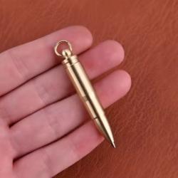 Stylo  imitation cartouche de fusil en laiton  stylo signature professionnel
