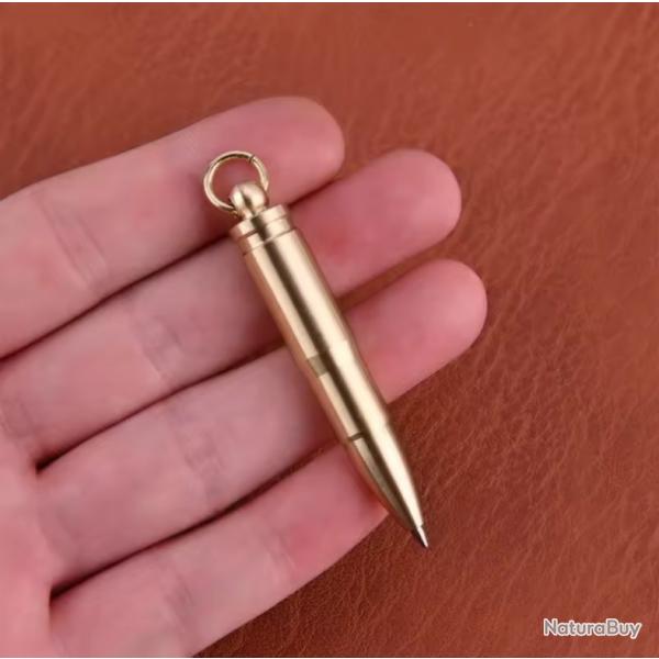 Stylo  imitation cartouche de fusil en laiton  stylo signature professionnel