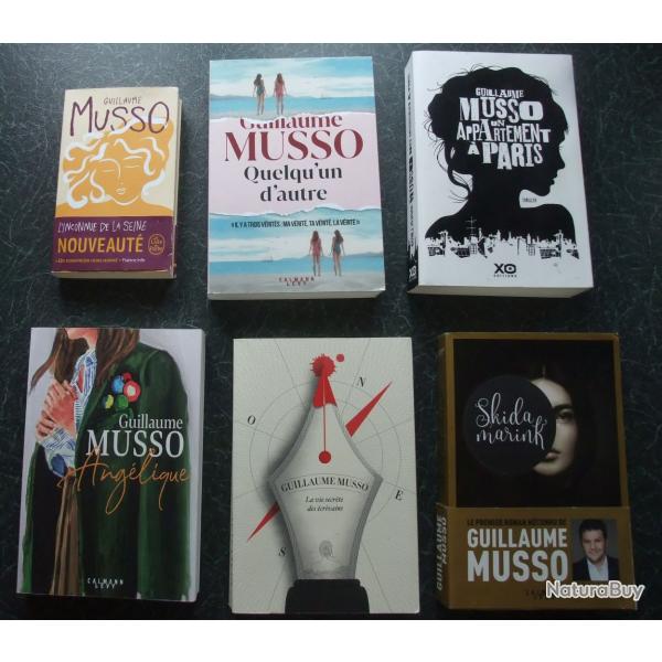 Ensemble de 6 livres Romans de Guillaume Musso ( Skidamarink, Anglique ... )