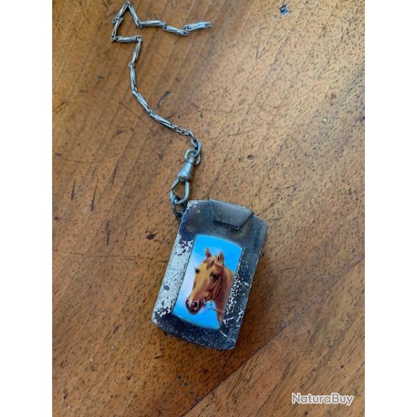 Trs ancien et rare briquet  pyrogne en argent et mail