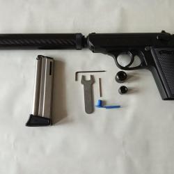 Pistolet WALTHER PPK/S avec silencieux