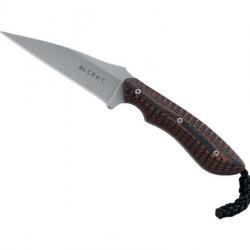Couteau de cou CRKT "S.P.E.W" lame wharncliffe 7.5cm acier manche marron/noir + etui