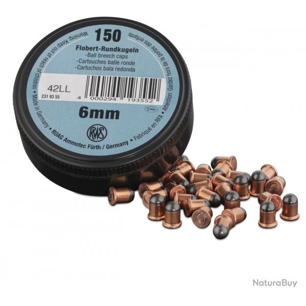 RWS .22 / 6mm FLOBERT balles rondes par 150
