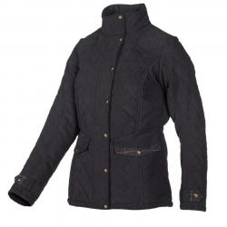 Veste matelassée femme bleu foncé et tweed