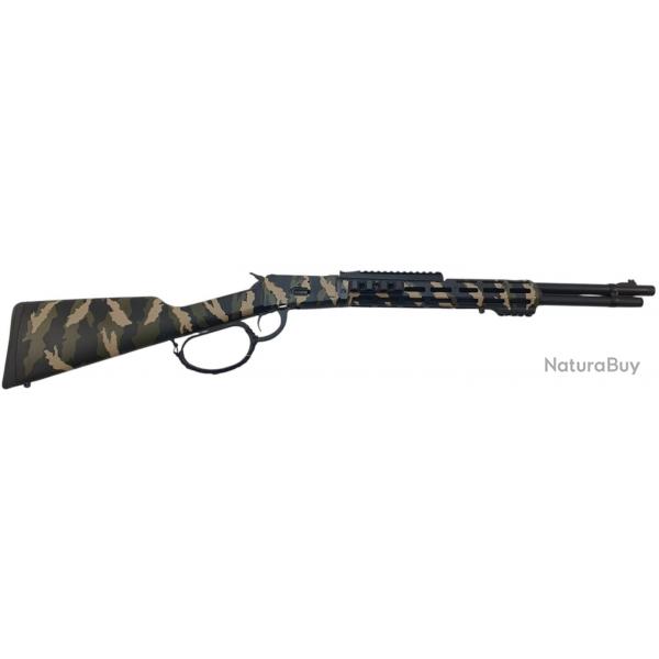 VENTE FLASH - CARABINE A LEVIER HUGTEK LVR44 CAL.44MAG CERAKOTE CAMO CANON 51CM