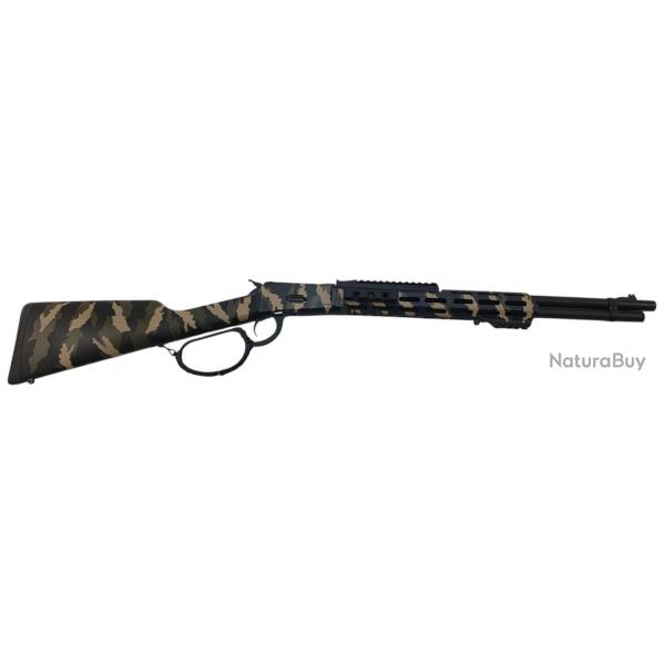 VENTE FLASH - CARABINE A LEVIER HUGTEK LVR44 CAL.44MAG CERAKOTE CAMO CANON 51CM