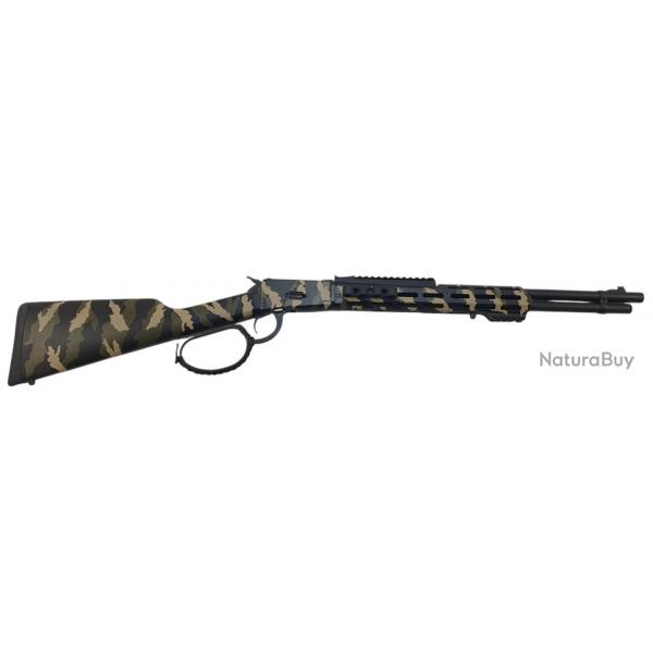 VENTE FLASH - CARABINE A LEVIER HUGTEK LVR44 CAL.44MAG CERAKOTE CAMO CANON 51CM