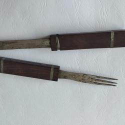 Ancien couteau fourchette de voyage Sheffield militaire XIX ème ?