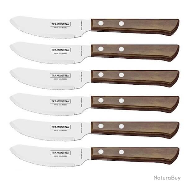 TRA.29810165 6 couteaux  pizza Tramontina 21cm Technobois